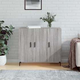 Sonoma gray engineered wood sideboard 90x34x80 cm by vidaXL, Sideboards - Ref: Foro24-828130, Price: 87,10 €, Discount: %