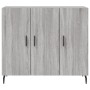 Aparador de madera de ingeniería gris Sonoma 90x34x80 cm de vidaXL, Aparadores - Ref: Foro24-828130, Precio: 84,99 €, Descuen...