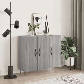 Sonoma gray engineered wood sideboard 90x34x80 cm by vidaXL, Sideboards - Ref: Foro24-828106, Price: 89,99 €, Discount: %