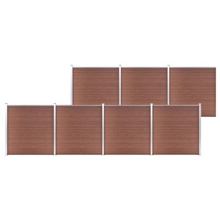 Brown WPC garden fence 1218x186 cm by vidaXL, fence panels - Ref: Foro24-3053212, Price: 1,00 €, Discount: %