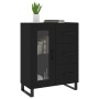 Aparador de madera de ingeniería negro 69,5x34x90 cm de vidaXL, Aparadores - Ref: Foro24-828069, Precio: 103,29 €, Descuento: %