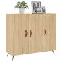 Aparador de madera de ingeniería roble Sonoma 90x34x80 cm de vidaXL, Aparadores - Ref: Foro24-828079, Precio: 87,83 €, Descue...