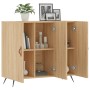 Aparador de madera de ingeniería roble Sonoma 90x34x80 cm de vidaXL, Aparadores - Ref: Foro24-828079, Precio: 87,83 €, Descue...