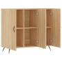 Aparador de madera de ingeniería roble Sonoma 90x34x80 cm de vidaXL, Aparadores - Ref: Foro24-828079, Precio: 87,83 €, Descue...