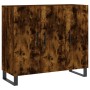 Smoked oak engineered wood sideboard 90x34x80 cm by vidaXL, Sideboards - Ref: Foro24-828137, Price: 90,96 €, Discount: %