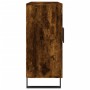 Aparador de madera de ingeniería roble ahumado 90x34x80 cm de vidaXL, Aparadores - Ref: Foro24-828137, Precio: 90,96 €, Descu...