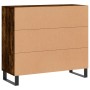 Smoked oak engineered wood sideboard 90x34x80 cm by vidaXL, Sideboards - Ref: Foro24-828137, Price: 90,96 €, Discount: %