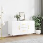 Hochglanzweißes Sideboard aus Holzwerkstoff, 100 x 36 x 60 cm von vidaXL, Sideboards - Ref: Foro24-828150, Preis: 122,26 €, R...