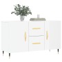 Hochglanzweißes Sideboard aus Holzwerkstoff, 100 x 36 x 60 cm von vidaXL, Sideboards - Ref: Foro24-828150, Preis: 122,39 €, R...