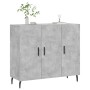 Aparador de madera de ingeniería gris hormigón 90x34x80 cm de vidaXL, Aparadores - Ref: Foro24-828128, Precio: 82,06 €, Descu...