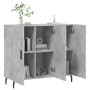 Aparador de madera de ingeniería gris hormigón 90x34x80 cm de vidaXL, Aparadores - Ref: Foro24-828128, Precio: 82,06 €, Descu...