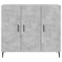 Concrete gray engineered wood sideboard 90x34x80 cm by vidaXL, Sideboards - Ref: Foro24-828128, Price: 82,06 €, Discount: %