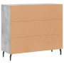 Concrete gray engineered wood sideboard 90x34x80 cm by vidaXL, Sideboards - Ref: Foro24-828128, Price: 82,06 €, Discount: %