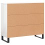 Aparador de madera de ingeniería blanco brillo 90x34x80 cm de vidaXL, Aparadores - Ref: Foro24-828134, Precio: 93,91 €, Descu...