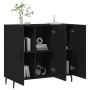 Black engineered wood sideboard 90x34x80 cm by vidaXL, Sideboards - Ref: Foro24-828125, Price: 62,29 €, Discount: %