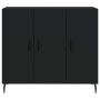 Black engineered wood sideboard 90x34x80 cm by vidaXL, Sideboards - Ref: Foro24-828125, Price: 62,29 €, Discount: %