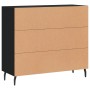 Black engineered wood sideboard 90x34x80 cm by vidaXL, Sideboards - Ref: Foro24-828125, Price: 62,29 €, Discount: %