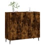 Smoked oak engineered wood sideboard 90x34x80 cm by vidaXL, Sideboards - Ref: Foro24-828129, Price: 88,03 €, Discount: %