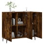 Aparador de madera de ingeniería roble ahumado 90x34x80 cm de vidaXL, Aparadores - Ref: Foro24-828129, Precio: 88,03 €, Descu...