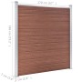 Brown WPC garden fence 1218x186 cm by vidaXL, fence panels - Ref: Foro24-3053212, Price: 1,00 €, Discount: %