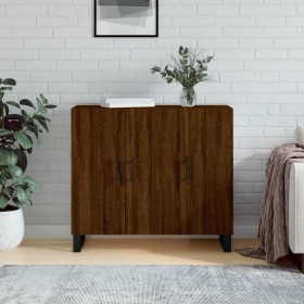 Oak brown engineered wood sideboard 90x34x80 cm by vidaXL, Sideboards - Ref: Foro24-828139, Price: 92,99 €, Discount: %