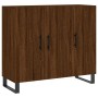 Aparador de madera de ingeniería marrón roble 90x34x80 cm de vidaXL, Aparadores - Ref: Foro24-828139, Precio: 93,85 €, Descue...