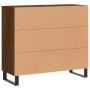 Oak brown engineered wood sideboard 90x34x80 cm by vidaXL, Sideboards - Ref: Foro24-828139, Price: 93,85 €, Discount: %