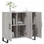 Aparador de madera de ingeniería gris Sonoma 90x34x80 cm de vidaXL, Aparadores - Ref: Foro24-828138, Precio: 89,27 €, Descuen...