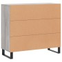 Aparador de madera de ingeniería gris Sonoma 90x34x80 cm de vidaXL, Aparadores - Ref: Foro24-828138, Precio: 89,27 €, Descuen...