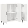 Glossy white engineered wood sideboard 90x34x80 cm by vidaXL, Sideboards - Ref: Foro24-828126, Price: 88,57 €, Discount: %