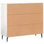 Glossy white engineered wood sideboard 90x34x80 cm by vidaXL, Sideboards - Ref: Foro24-828126, Price: 88,57 €, Discount: %