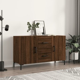 Brown oak engineered wood sideboard 100x36x60 cm by vidaXL, Sideboards - Ref: Foro24-828179, Price: 99,53 €, Discount: %