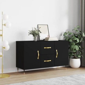 Black engineered wood sideboard 100x36x60 cm by vidaXL, Sideboards - Ref: Foro24-828149, Price: 94,32 €, Discount: %