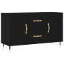 Black engineered wood sideboard 100x36x60 cm by vidaXL, Sideboards - Ref: Foro24-828149, Price: 91,83 €, Discount: %