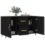 Black engineered wood sideboard 100x36x60 cm by vidaXL, Sideboards - Ref: Foro24-828149, Price: 91,83 €, Discount: %