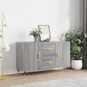 Sonoma gray engineered wood sideboard 100x36x60 cm by vidaXL, Sideboards - Ref: Foro24-828154, Price: 81,41 €, Discount: %