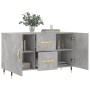 Aparador de madera de ingeniería gris hormigón 100x36x60 cm de vidaXL, Aparadores - Ref: Foro24-828152, Precio: 115,54 €, Des...