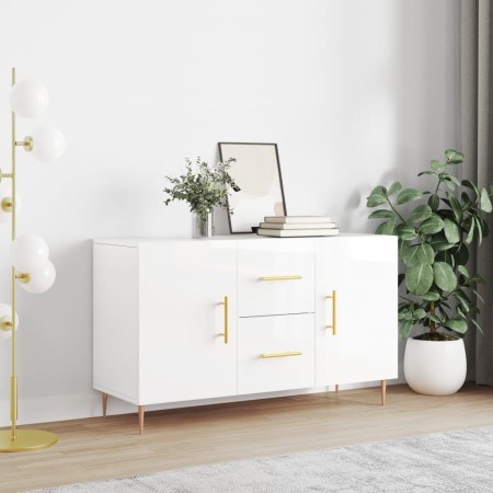 Glossy white engineered wood sideboard 100x36x60 cm by vidaXL, Sideboards - Ref: Foro24-828158, Price: 116,98 €, Discount: %