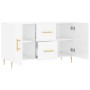 Glossy white engineered wood sideboard 100x36x60 cm by vidaXL, Sideboards - Ref: Foro24-828158, Price: 116,98 €, Discount: %