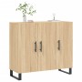 Aparador de madera de ingeniería roble Sonoma 90x34x80 cm de vidaXL, Aparadores - Ref: Foro24-828135, Precio: 97,57 €, Descue...