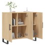 Aparador de madera de ingeniería roble Sonoma 90x34x80 cm de vidaXL, Aparadores - Ref: Foro24-828135, Precio: 97,57 €, Descue...