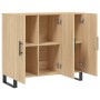 Aparador de madera de ingeniería roble Sonoma 90x34x80 cm de vidaXL, Aparadores - Ref: Foro24-828135, Precio: 97,57 €, Descue...