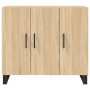 Aparador de madera de ingeniería roble Sonoma 90x34x80 cm de vidaXL, Aparadores - Ref: Foro24-828135, Precio: 97,57 €, Descue...