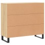 Aparador de madera de ingeniería roble Sonoma 90x34x80 cm de vidaXL, Aparadores - Ref: Foro24-828135, Precio: 97,57 €, Descue...