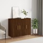 Engineered wood brown oak sideboard 90x34x80 cm by vidaXL, Sideboards - Ref: Foro24-828099, Price: 78,29 €, Discount: %