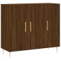 Aparador de madera de ingeniería marrón roble 90x34x80 cm de vidaXL, Aparadores - Ref: Foro24-828099, Precio: 78,29 €, Descue...