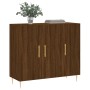 Aparador de madera de ingeniería marrón roble 90x34x80 cm de vidaXL, Aparadores - Ref: Foro24-828099, Precio: 78,29 €, Descue...