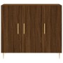 Aparador de madera de ingeniería marrón roble 90x34x80 cm de vidaXL, Aparadores - Ref: Foro24-828099, Precio: 78,29 €, Descue...