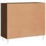 Aparador de madera de ingeniería marrón roble 90x34x80 cm de vidaXL, Aparadores - Ref: Foro24-828099, Precio: 78,29 €, Descue...