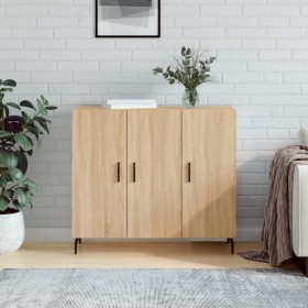 Sonoma Oak Engineered Wood Sideboard 90x34x80 cm by vidaXL, Sideboards - Ref: Foro24-828127, Price: 80,99 €, Discount: %